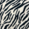 Printed Faux Rabbit Fur ZEBRE White / Black